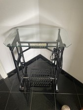 Nähmaschinentisch, Dürkopp, Schwarz, mit Glasplatte