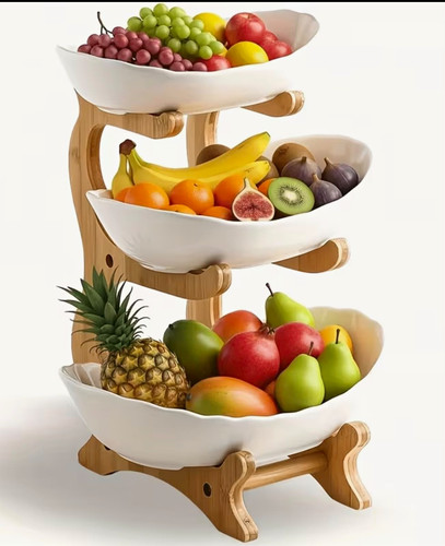 Three storey fruit basket - three-storey,