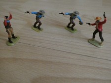 4 Elastolin Figuren 4 cm: Wild West, Banditen