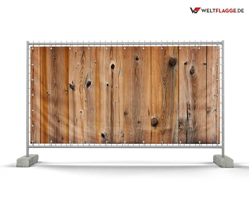 Holzwand bauzaunbanner - holzwand,