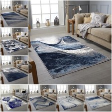 Moderne Vorleger Grau & Marine