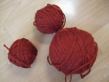 Wollrest rotbraun, 200 Gramm, gebraucht