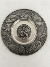 Zinn-Wandteller Heiliger