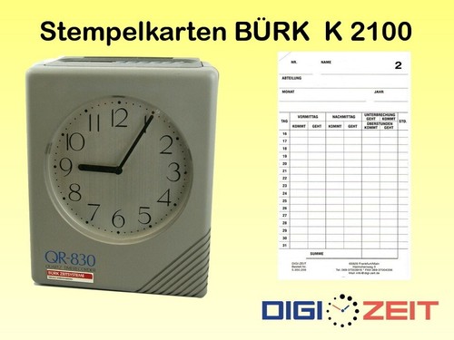 Stempelkarten für kienzle - für,