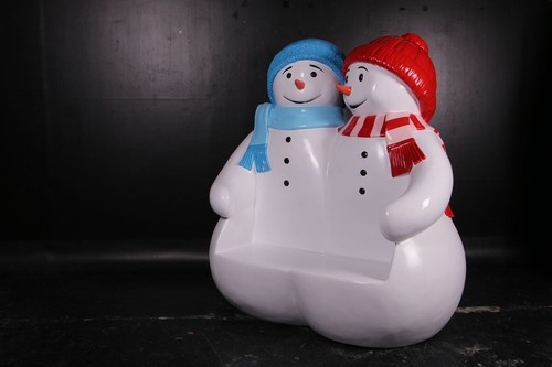 Schneemann sitzbank figur - schneemann,