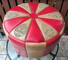 Vintage Hocker Sitzkissen Pouf Ottomane