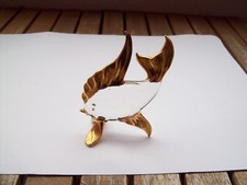 Goldfisch - Deko Figur - Glas Figur - Glastiere - transparent/gold - Vintage