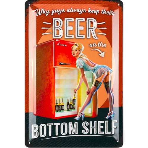 Retro blechschild bier - retro,