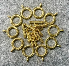 Toggle Verschlüsss in antik goldfarben 10 Stück für Schmuck Verschluss