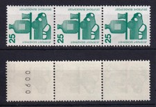 Bund 697 a RM 3er Str. gerade schwarze Nr. 1000er Rolle Unfallverhütung 25 Pf **