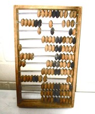 Alte Rechenmaschine Holz (Russischer Computer) - uralt!