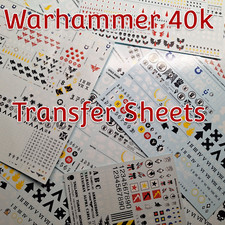 Transfer Sheets Warhammer 40k Einzelauswahl Multilisting Decal Abziehbilder
