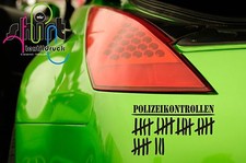 A 362 - Polizei Kontrolle Sticker JDM OEM DUB Autoaufkleber Tuning Strichliste