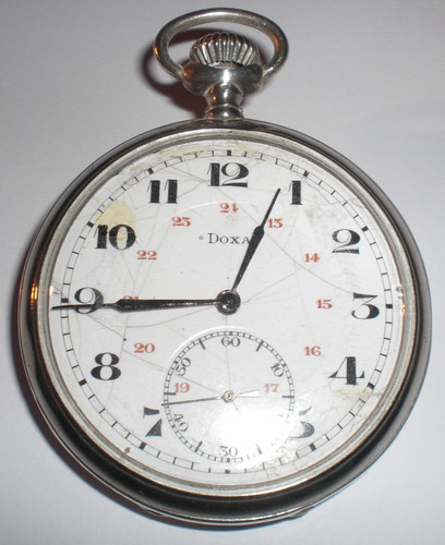 Taschenuhr doxa 800er - taschenuhr, silber
