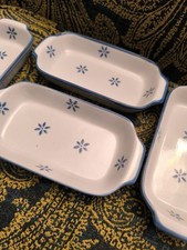 4x Kleine Vintage Mini Auflaufform Dessert Vorspeise Feine Speisen Keramik Volks