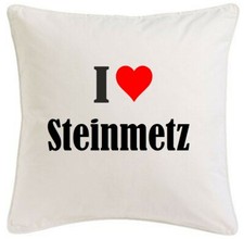 KISSENBEZUG I LOVE STEINMETZ 40CMX40CM AUS MIKROFASER