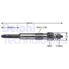 Glühkerze DELPHI HDS355 für