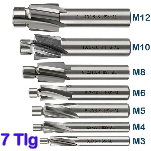 7tlg profi flachsenker satz - 7tlg, m3
