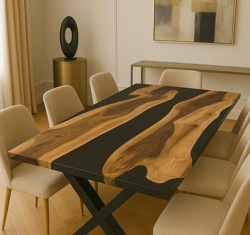 Black epoxy river - epoxy,