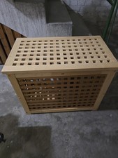 Holz Wäschetruhe / Sitzbank – stabil & dekorativ