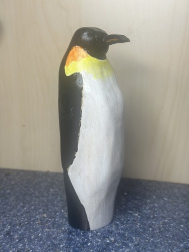 Pinguin geschnitzt handarbeit - pinguin,