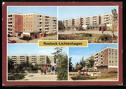 Rostock lichtenhagen - ak, rostock-lichtenhagen