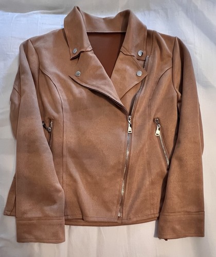 Wildlederimitat kurzjacke - wildlederimitat,
