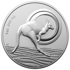 1 oz Silber 999 Känguru 2021 Kangaroo in Kapsel Australien 1 Silver Dollar