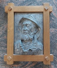 Zinn - Wandbild - Mann - 34 cm x 27 cm