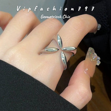 Damen Ring Geometrisch Offen