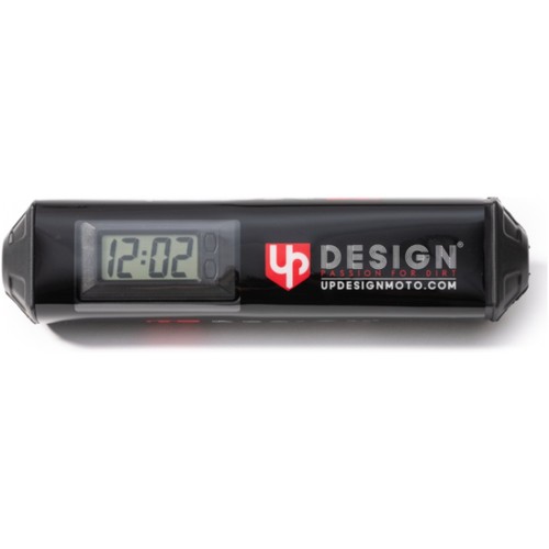 Schwarz lenkerpolster mit uhr - schwarz,