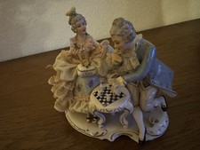 Antike Porzellan Figur Schach Dresden M