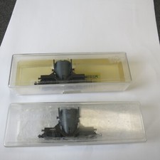 TRIX 18071 N Schlackewagen + 13826 Roheisenwagen Güterwagen Spur N braun grau