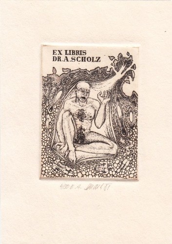 Exlibris bookplate radierung - exlibris,