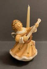 Goebel Weihnachtsengel Laute Musikengel Spieluhr "Stille Nacht" Kerzenständer