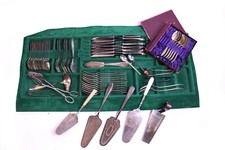 64 tlg Besteck Set Gowe Wellner SAM WMF Tafelsilber Versilbert 90er 60er Alpacca