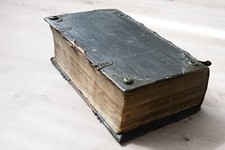 Große antike Bibel von 1662, heilige Schrift, deutsch über 1600 Seiten 45cm hoch