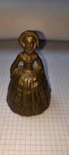 Antike Messing Bell Lady Figur