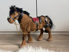 Art Fliska Kaltblut Vintage beflocktes Spielzeug Pferd aus den 90ern