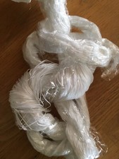 3x Fadenvorhänge weiß 80cmx220cm für Klettband oder Gardinenstange Neu!