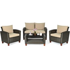 4PCS Patio Rattan Furniture