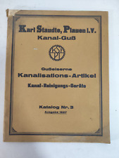Katalog Karl Staudte Plauen Vogtland Reklame Kanal Guß Kanalisation Gulli Deckel