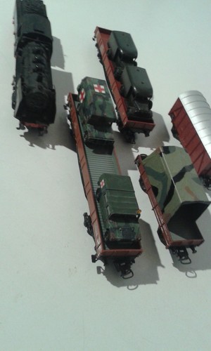 Militär zug set dampflok - zug-set, h0