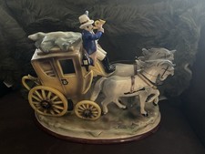 Antike Porzellan Postkutsche