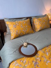 4tlg. Bettwäsche-Set aus 100%