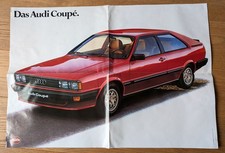 Prospekt DAS AUDI COUPÉ  08.1980 DIN A2 (ca. 58x42cm) original gefaltet