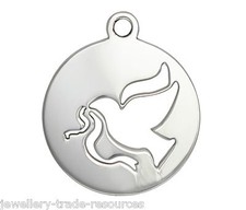 17mm Sterling Silber Taube