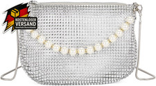 Silberne Strass Clutch Damen