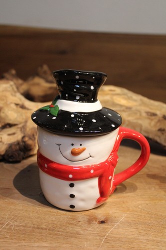Schneemann tasse aus keramik - schneemann-tasse,