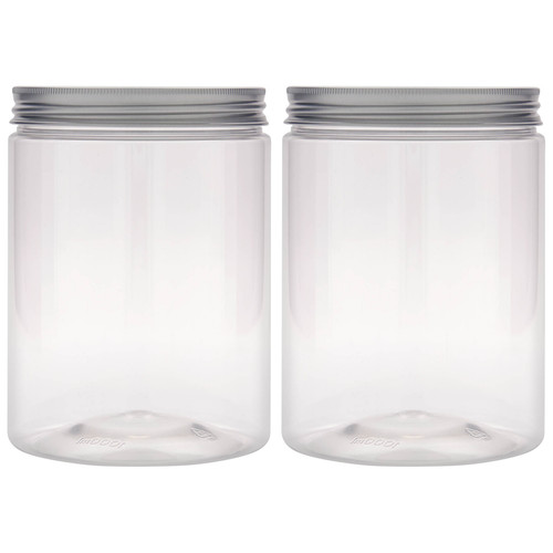 000ml pet dose - 2x, klarglas